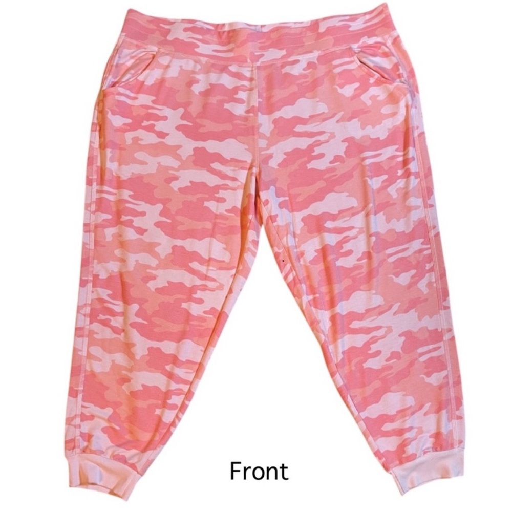 Belle By Kim Gravel Petite Luxe French Terry Joggers. In Pink Flamingo. Size 2XP